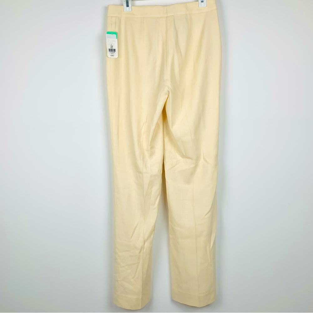 $365 Carlisle New York Creme Beige 100% Wool Luxury Dress Pants Women's Size 6 - Picture 5 of 13
